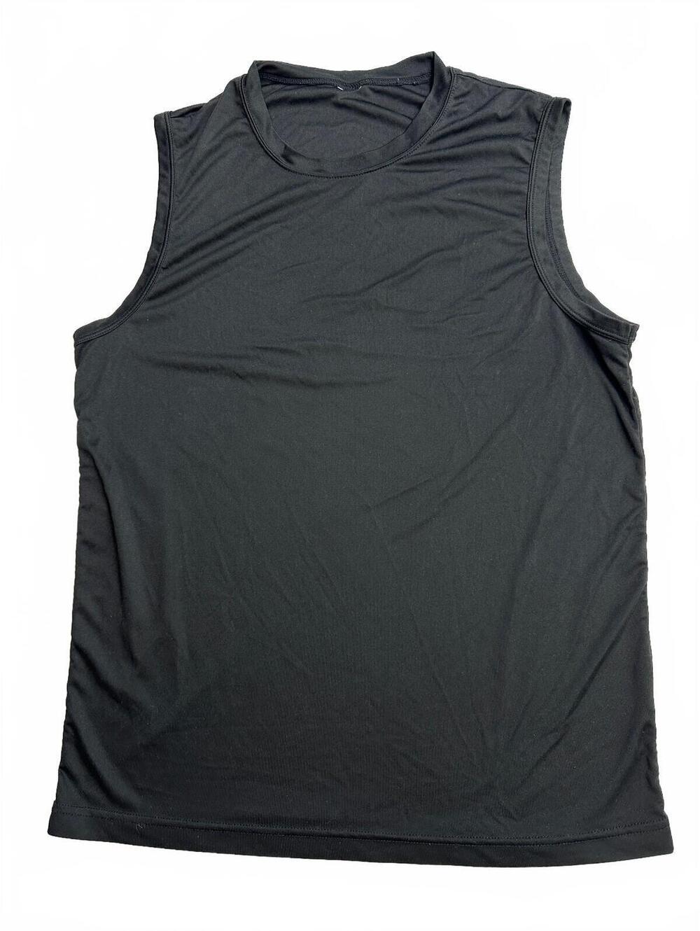 Men's Black Sleeveless Athletic Tank Top Size Medium